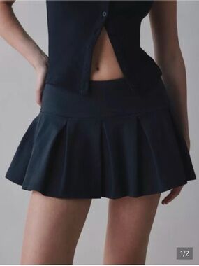 New Urban outfitters out from under black cotton pleat skater skirt skort Small